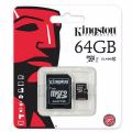 KINGSTON SDCS 64G MICROSD/TF CL.10 W/ADAPTOR CARD